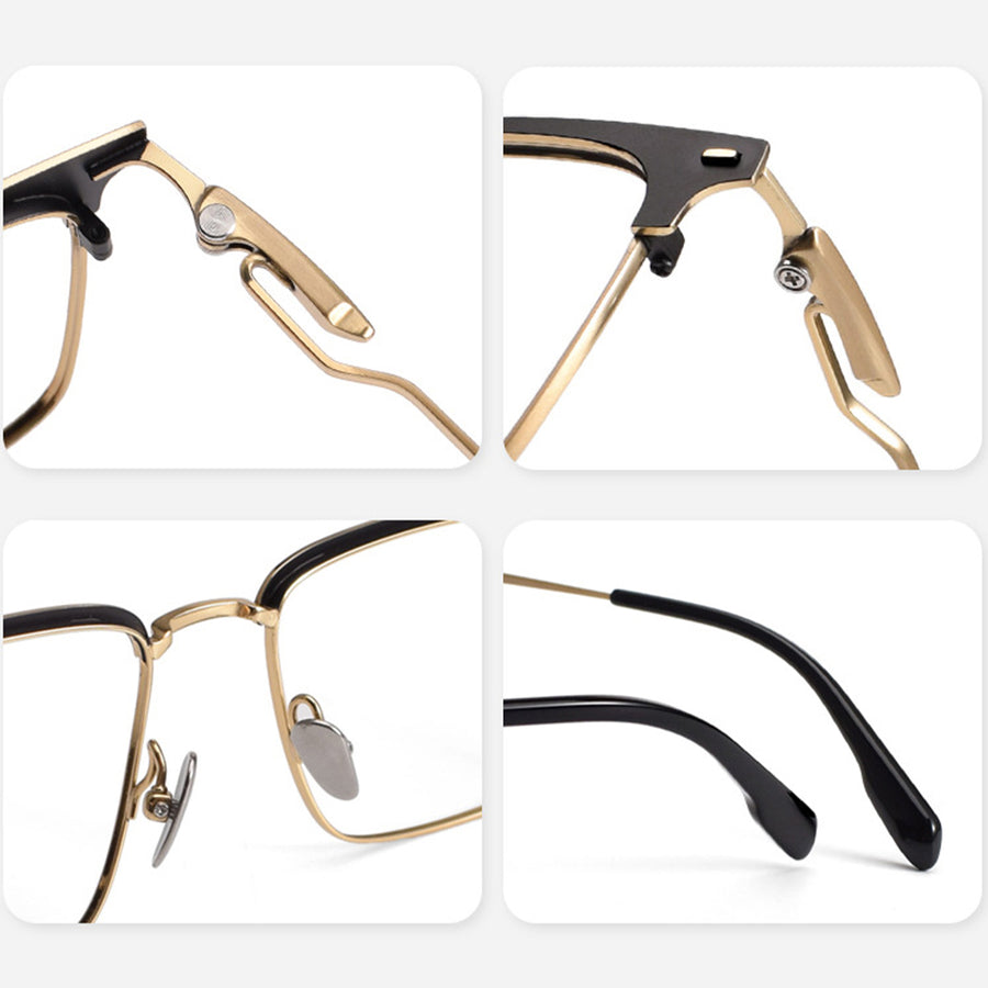 Browline Glasses EF1123 - Wide Frames for Men with Larger Heads