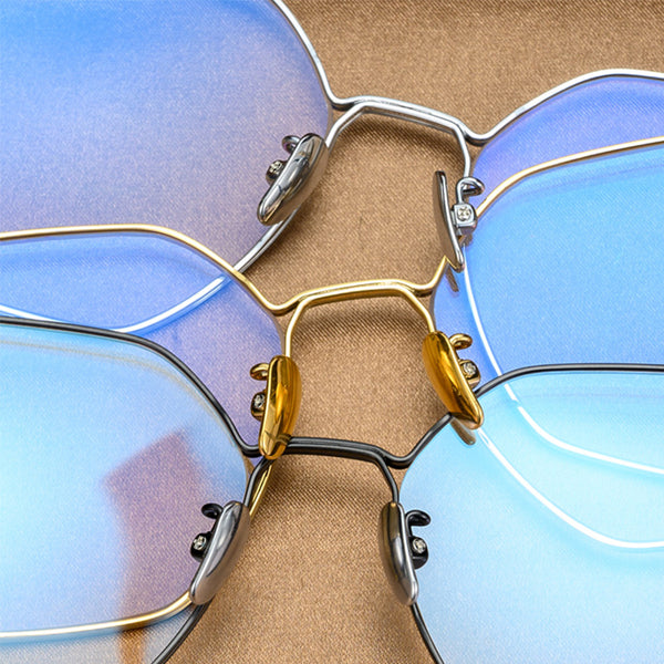 Geometric Glasses A2494 - Wide Frames for Men with Larger Heads