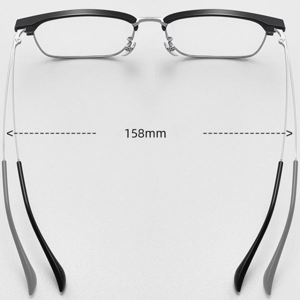 Browline Glasses EF1083 - Wide Frames For Men With Larger Heads