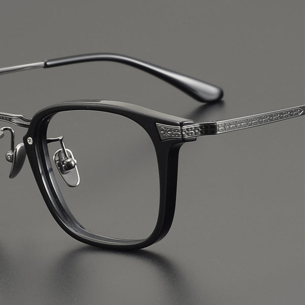 Square Glasses EF1018 - Wide Frames for Men with Larger Heads