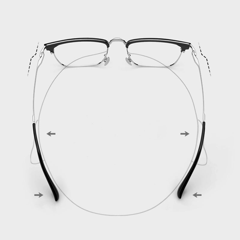 Browline Glasses EF1057 - Wide Frames For Men With Larger Heads
