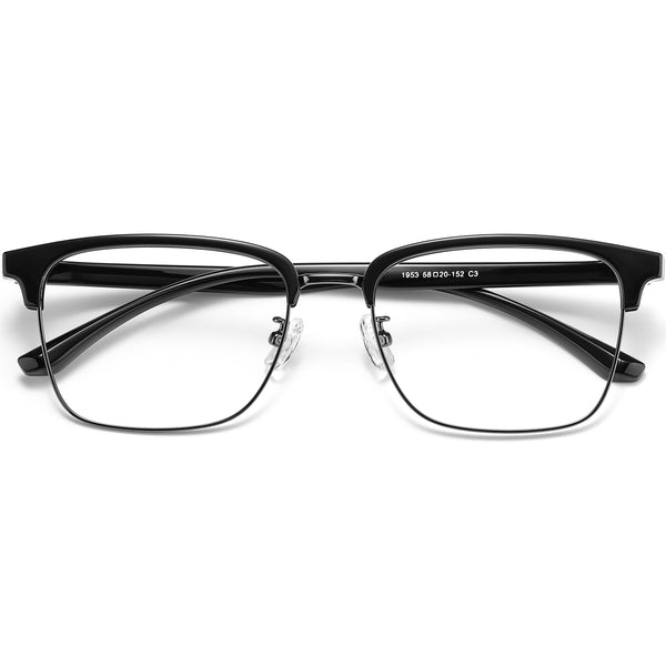 Browline Glasses EF1041 - Wide Frames for Men with Larger Heads