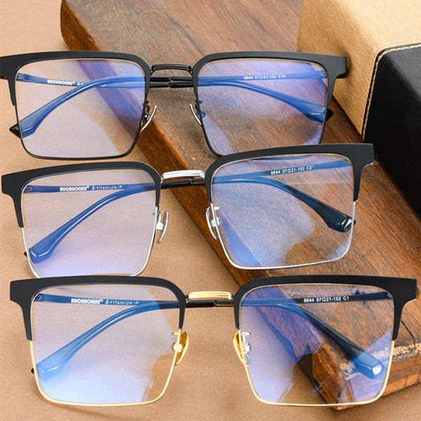 Square Glasses A1740 - Wide Frames for Men with Larger Heads