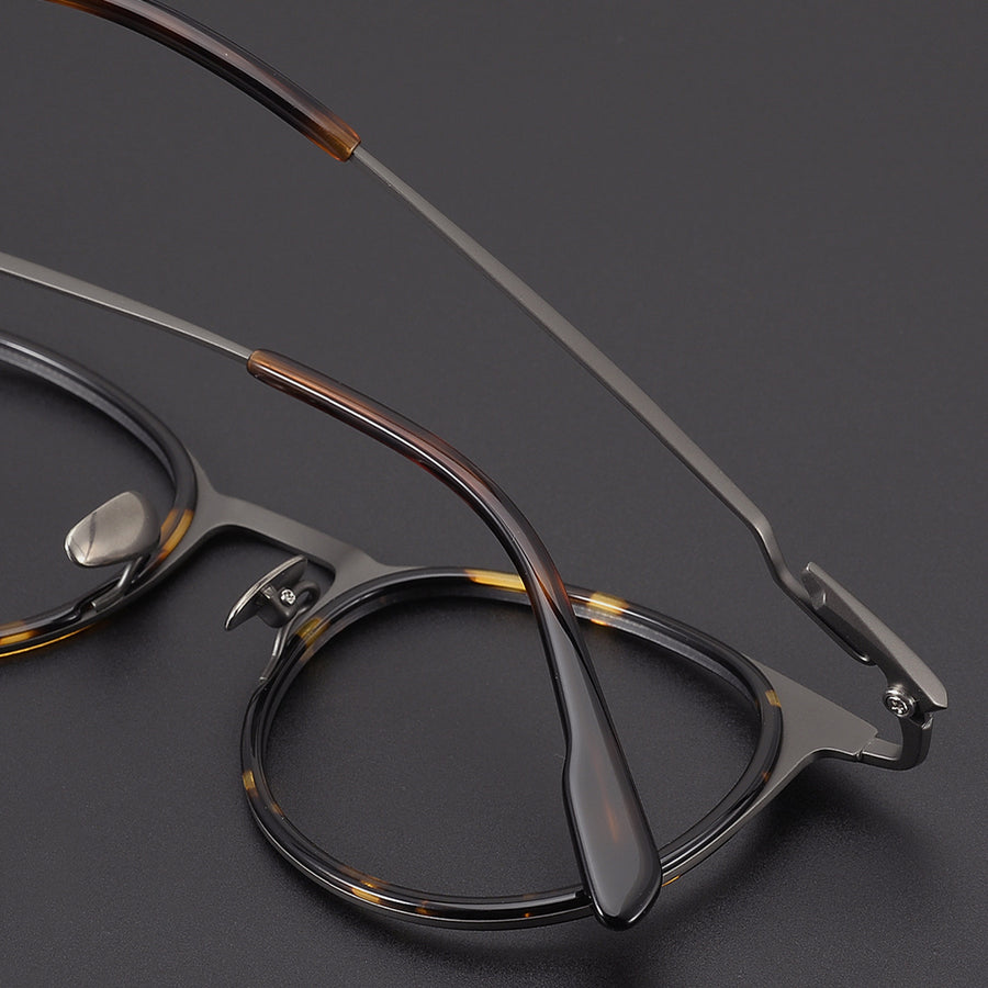 Round Glasses EF1100 - Wide Frames for Men with Larger Heads