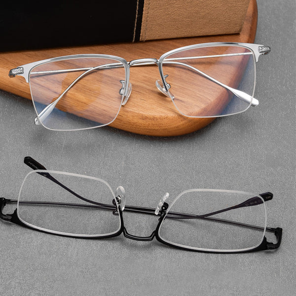 Square Glasses EF1050 - Wide Frames for Men with Larger Heads