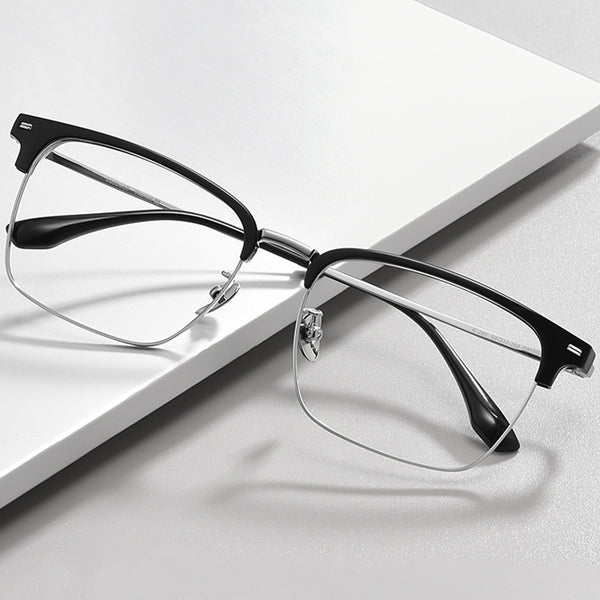 Browline Glasses EF1083 - Wide Frames For Men With Larger Heads