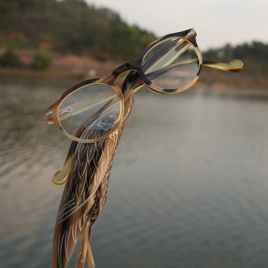 Buffalo Horn Round Glasses NJ1016