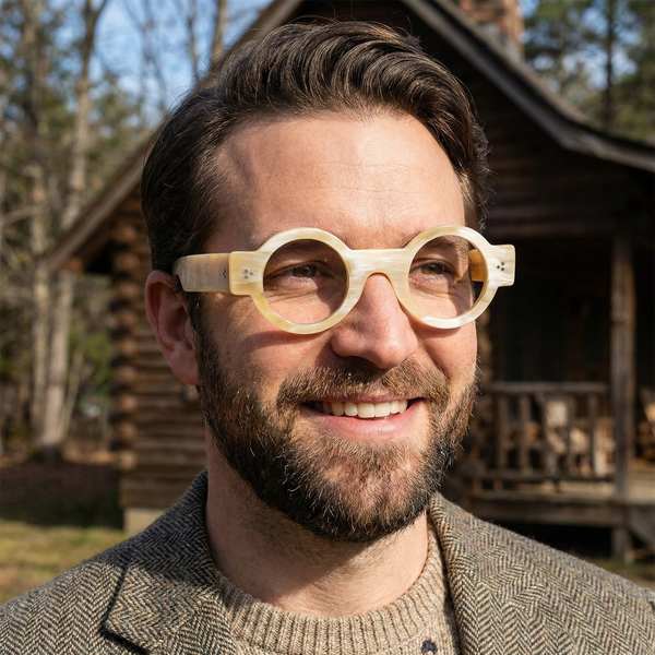 Buffalo Horn Round Glasses NJ1098