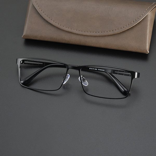 Rectangular Glasses EF1049 - Wide Frames for Men with Larger Heads