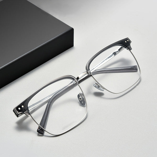 Browline Glasses EF1086 - Wide Frames For Men With Larger Heads