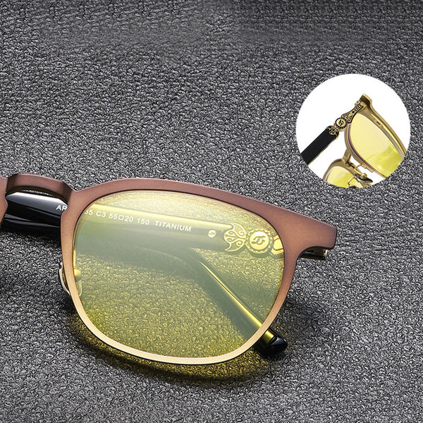 Square Flip Up Glasses EF1088 - Wide Frames For Men With Larger Heads