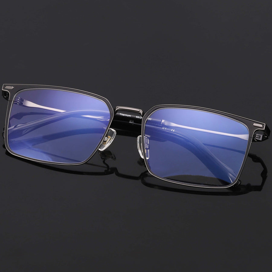 Rectangle Glasses EF1060 - Wide Frames For Men With Larger Heads