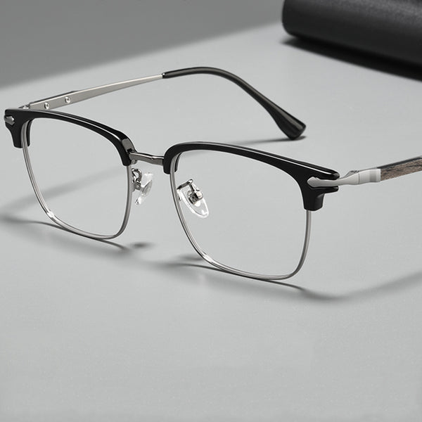 Browline Glasses EF1085 - Wide Frames For Men With Larger Heads