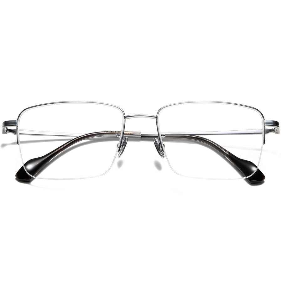 Square Glasses EF1136 - Wide Frames for Men with Larger Heads