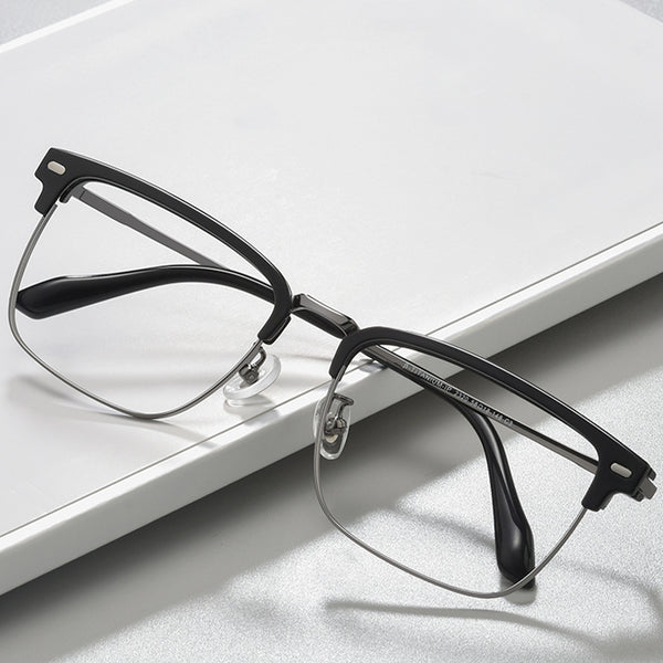 Browline Glasses EF1084 - Wide Frames For Men With Larger Heads