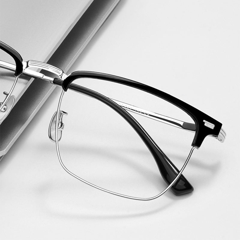 Browline Glasses EF1057 - Wide Frames For Men With Larger Heads