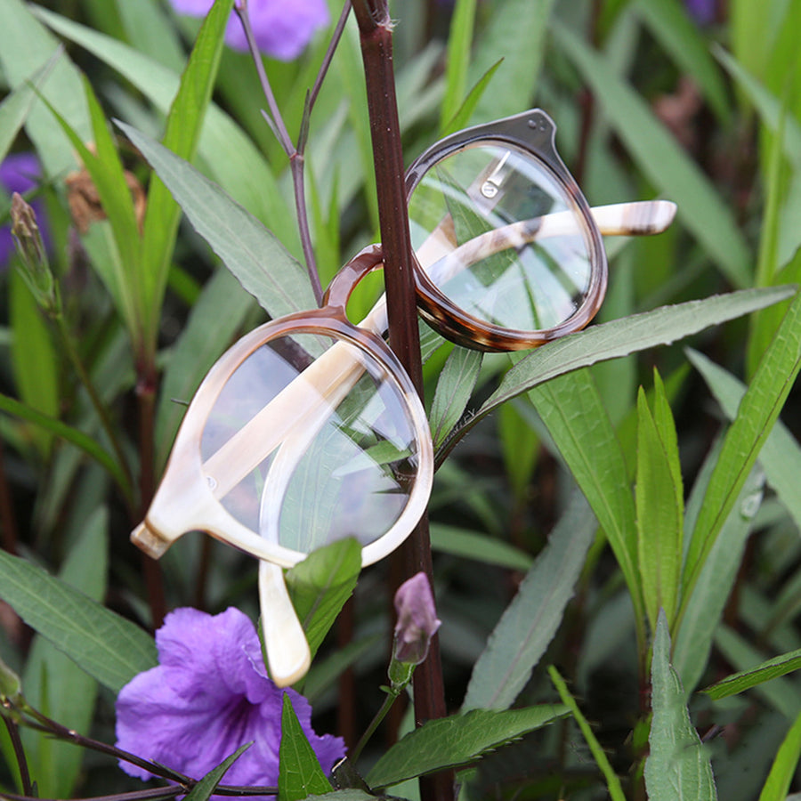 Buffalo Horn Round Glasses NJ1164