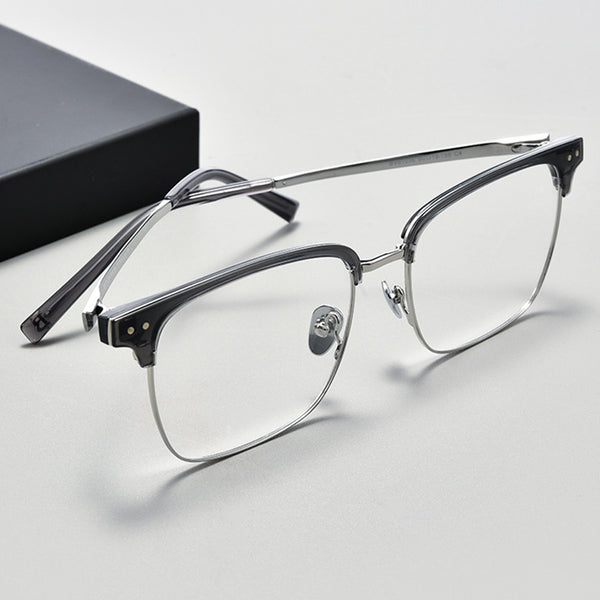 Browline Glasses EF1086 - Wide Frames For Men With Larger Heads