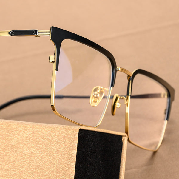 Square Glasses A1740 - Wide Frames for Men with Larger Heads