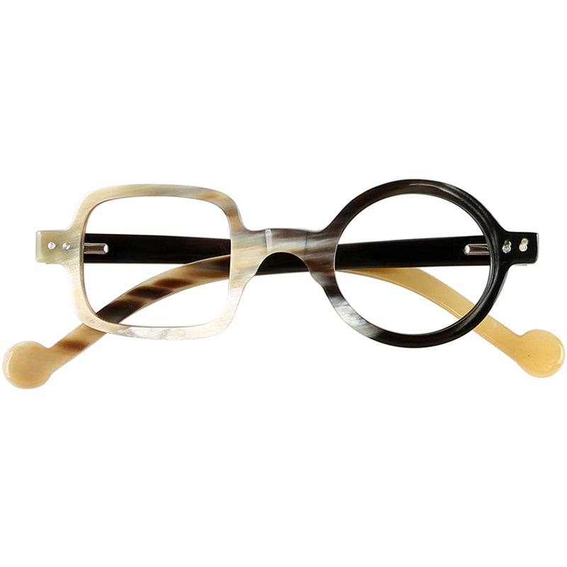 Buffalo Horn Geometric Glasses NJ1232
