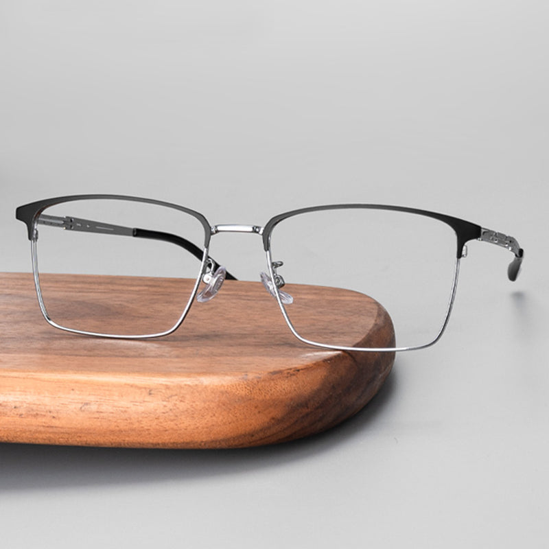Rectangle Glasses EF1007 - Wide Frames for Men with Larger Heads