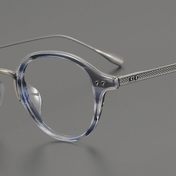 Round Glasses EF1026 - Wide Frames for Men with Larger Heads