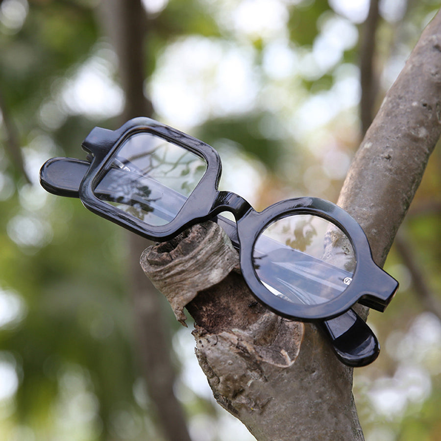 Buffalo Horn Geometric Glasses NJ1217