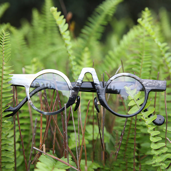 Buffalo Horn Round Glasses NJ1156
