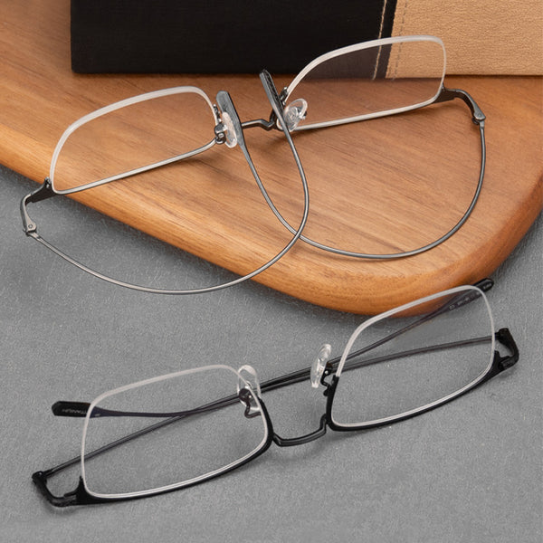 Square Glasses EF1050 - Wide Frames for Men with Larger Heads