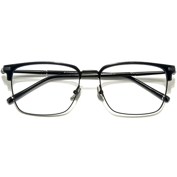 Browline Glasses EF1082 - Wide Frames For Men With Larger Heads
