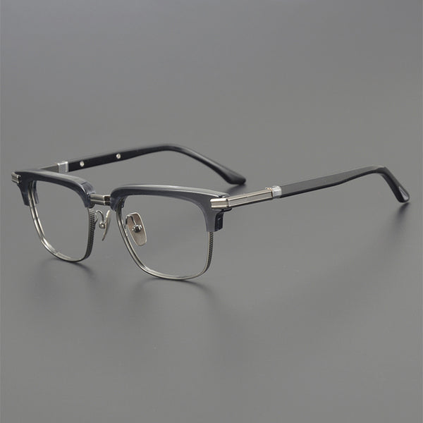 Browline Glasses EF1028 - Wide Frames for Men with Larger Heads