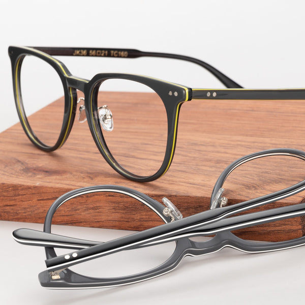 Round Glasses A1172 - Wide Frames for Men with Larger Heads