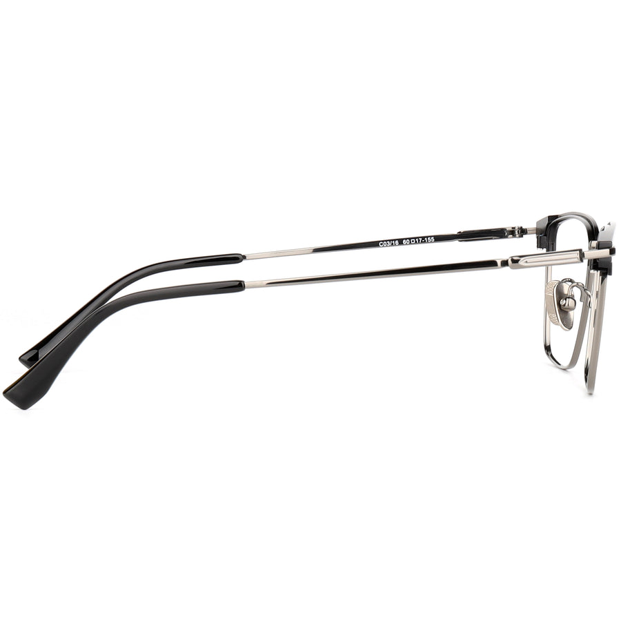 Square Glasses EF1115 - Wide Frames for Men with Larger Heads