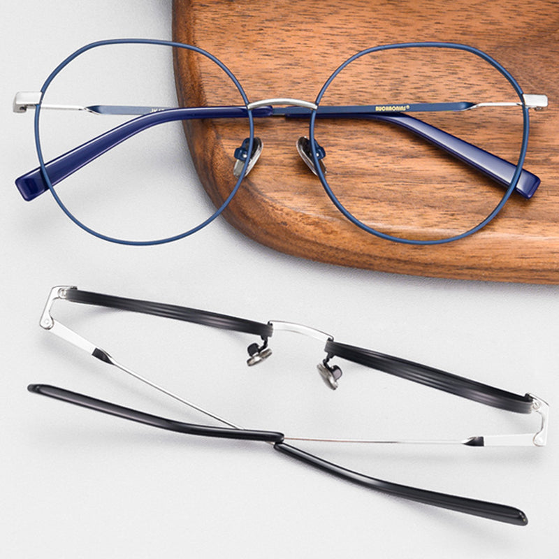 Round Glasses A3878 - Wide Frames for Men with Larger Heads