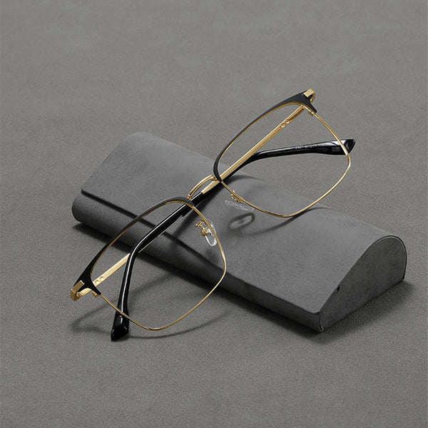 Square Glasses EF1034 - Wide Frames for Men with Larger Heads