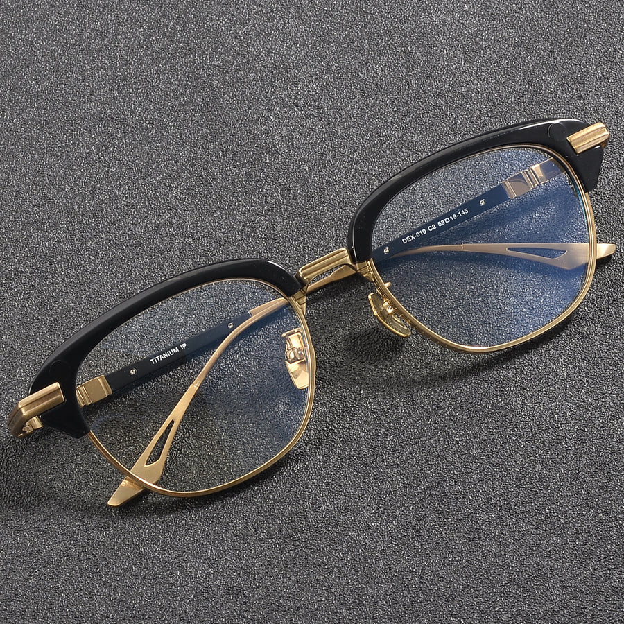 Browline Glasses EF1132 - Wide Frames for Men with Larger Heads