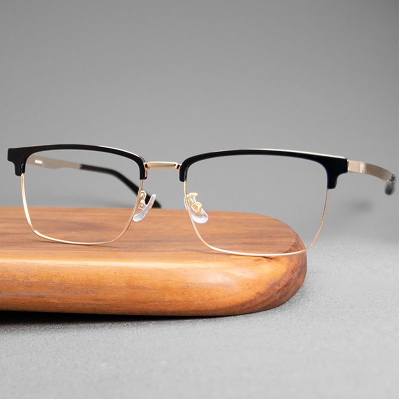 Browline Glasses EF1010 - Wide Frames for Men with Larger Heads