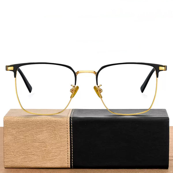 Square Glasses A1042 - Wide Frames for Men with Larger Heads