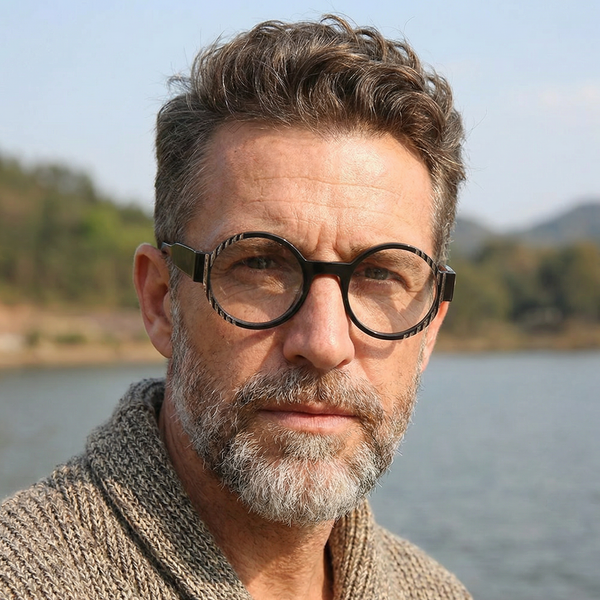 Buffalo Horn Round Glasses NJ1023