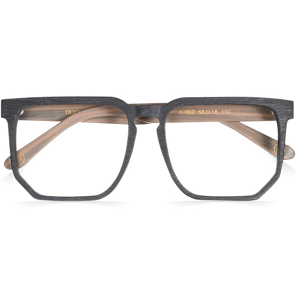 Square Glasses A1046 - Wide Frames for Men with Larger Heads