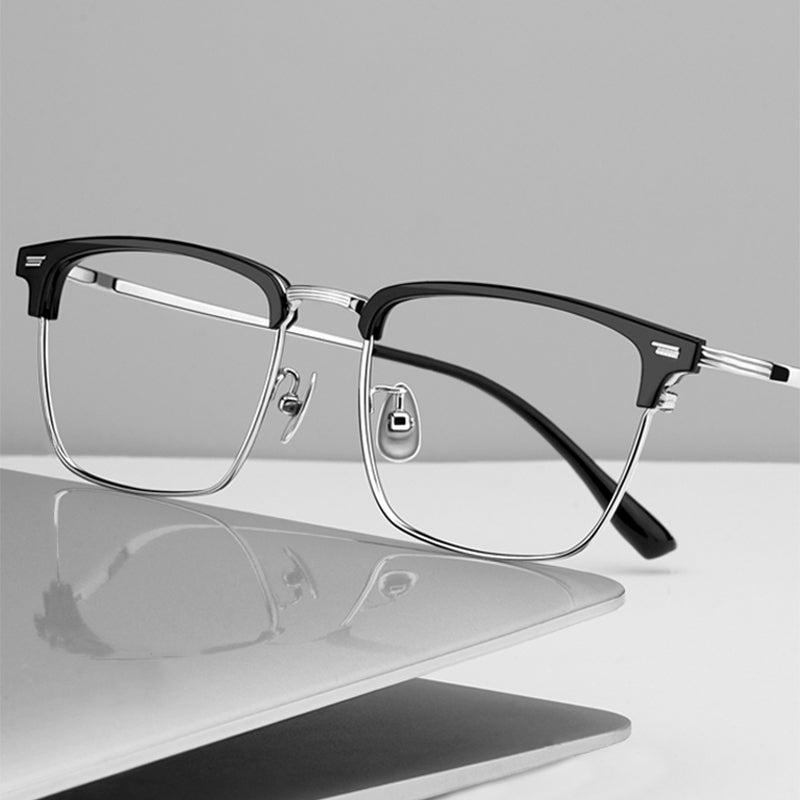 Browline Glasses EF1057 - Wide Frames For Men With Larger Heads