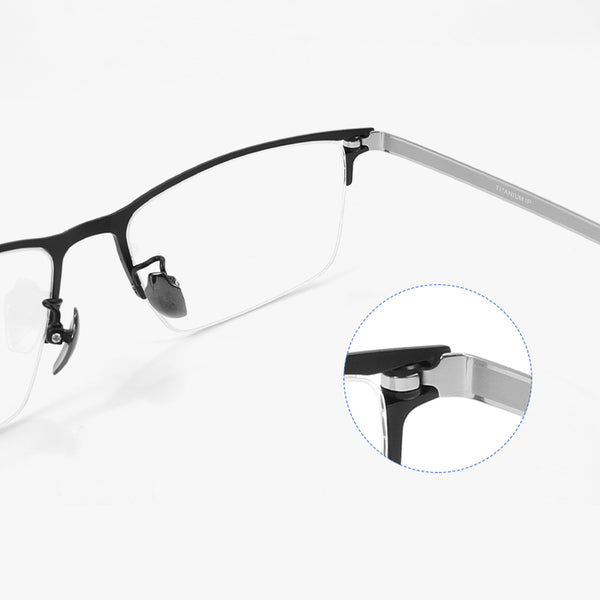 Rectangle Glasses EF1053 - Wide Frames For Men With Larger Heads