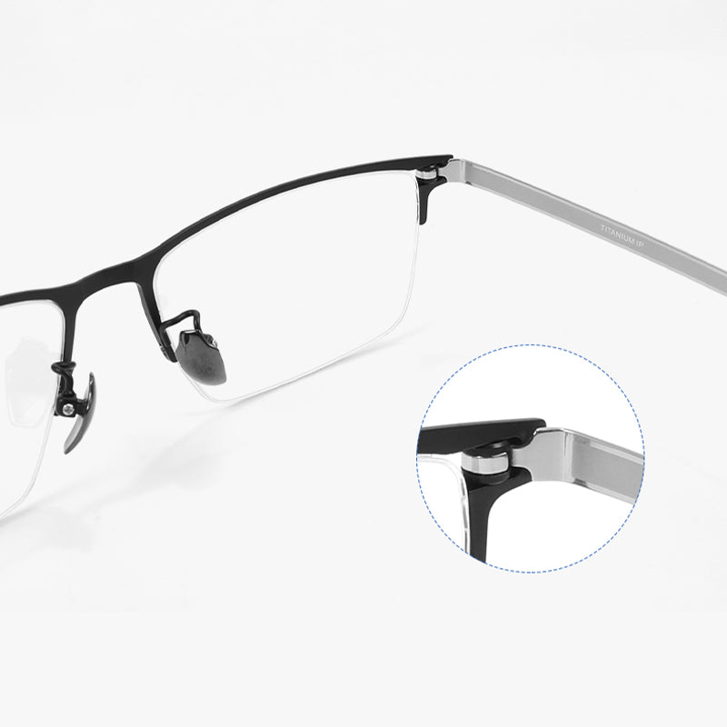 Rectangle Glasses EF1053 - Wide Frames For Men With Larger Heads