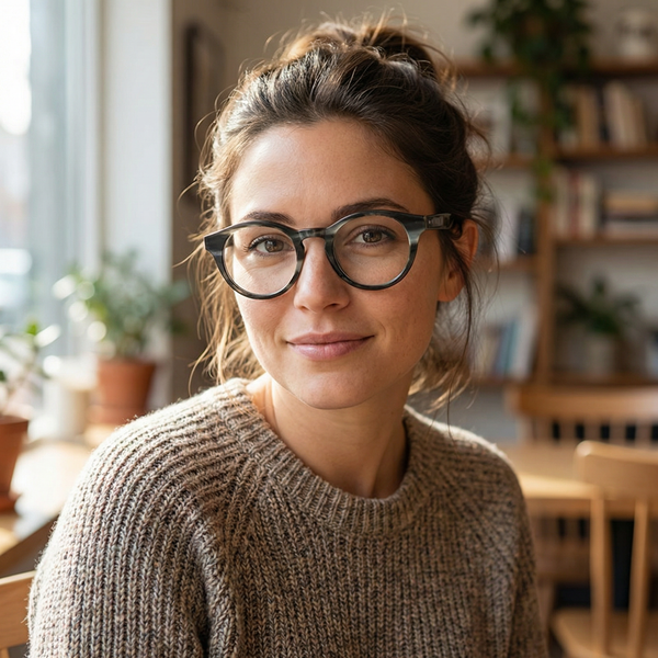 Buffalo Horn Round Glasses NJ1137