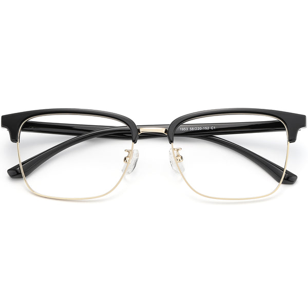 Browline Glasses EF1041 - Wide Frames for Men with Larger Heads