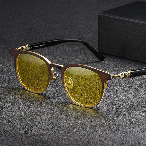 Square Flip Up Glasses EF1088 - Wide Frames For Men With Larger Heads