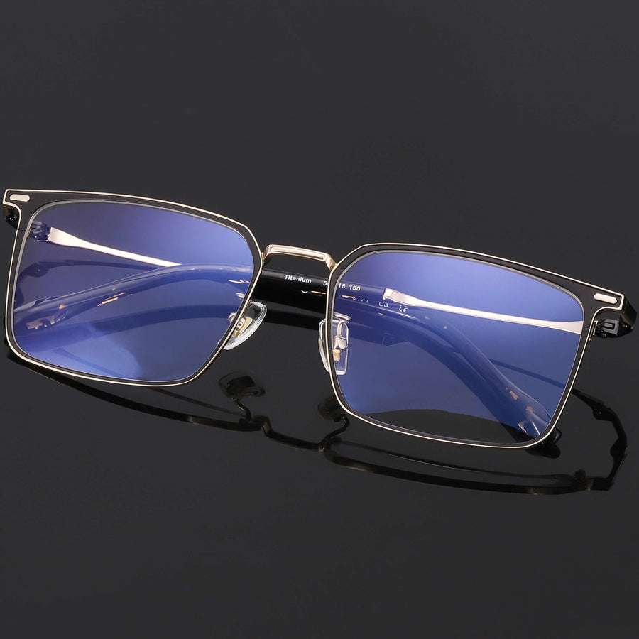 Rectangle Glasses EF1060 - Wide Frames For Men With Larger Heads