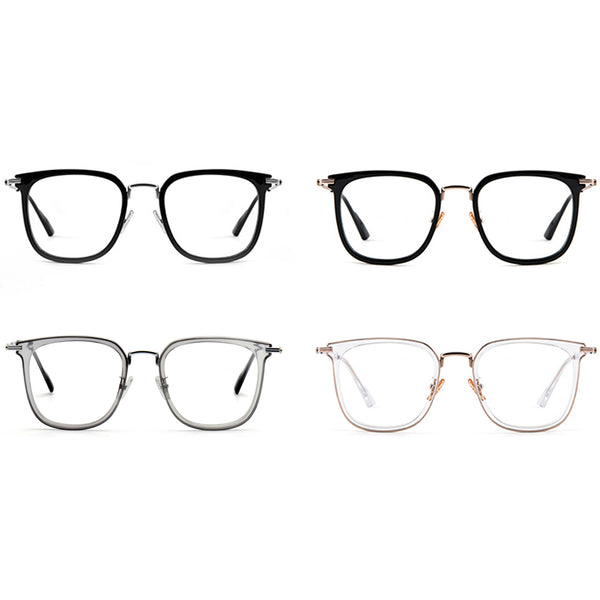 Square Glasses EF1036 - Wide Frames for Men with Larger Heads