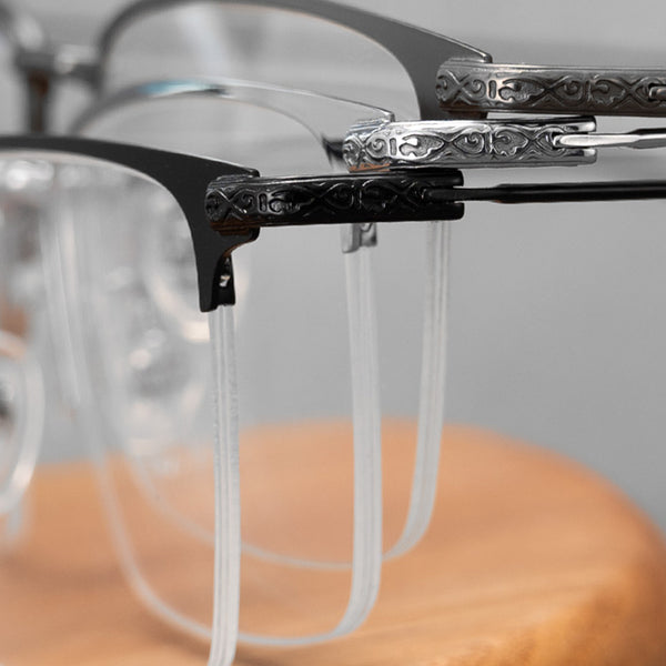 Square Glasses EF1050 - Wide Frames for Men with Larger Heads