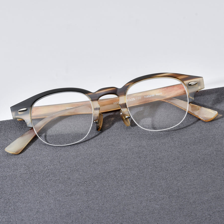 Buffalo Horn Square Glasses A1997